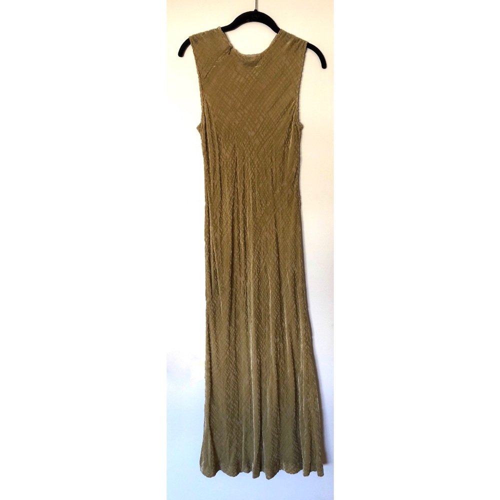 Gold silk dress
